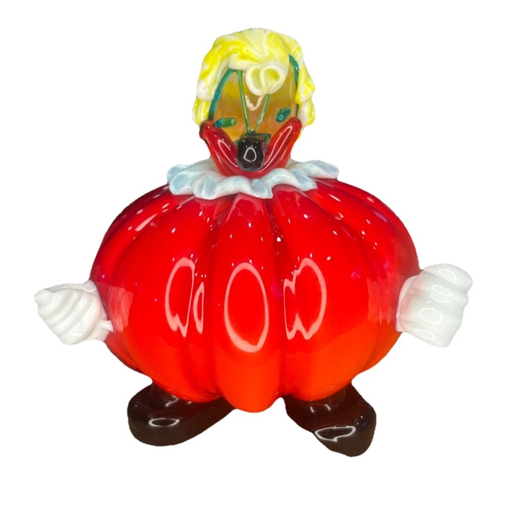 Vibrant "Murano Glass Clown"  Sculpture